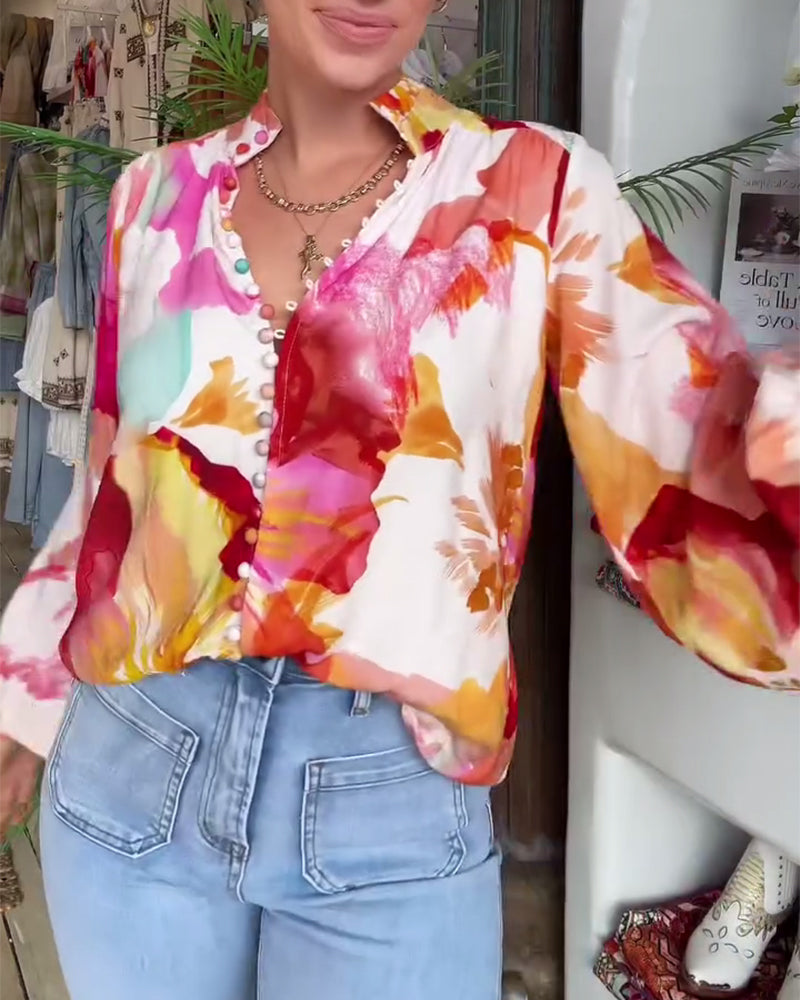 Bohemian Style Tie Dye Blouse