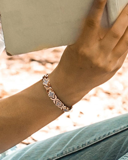 Four-Leaf Clover Copper Bracelet