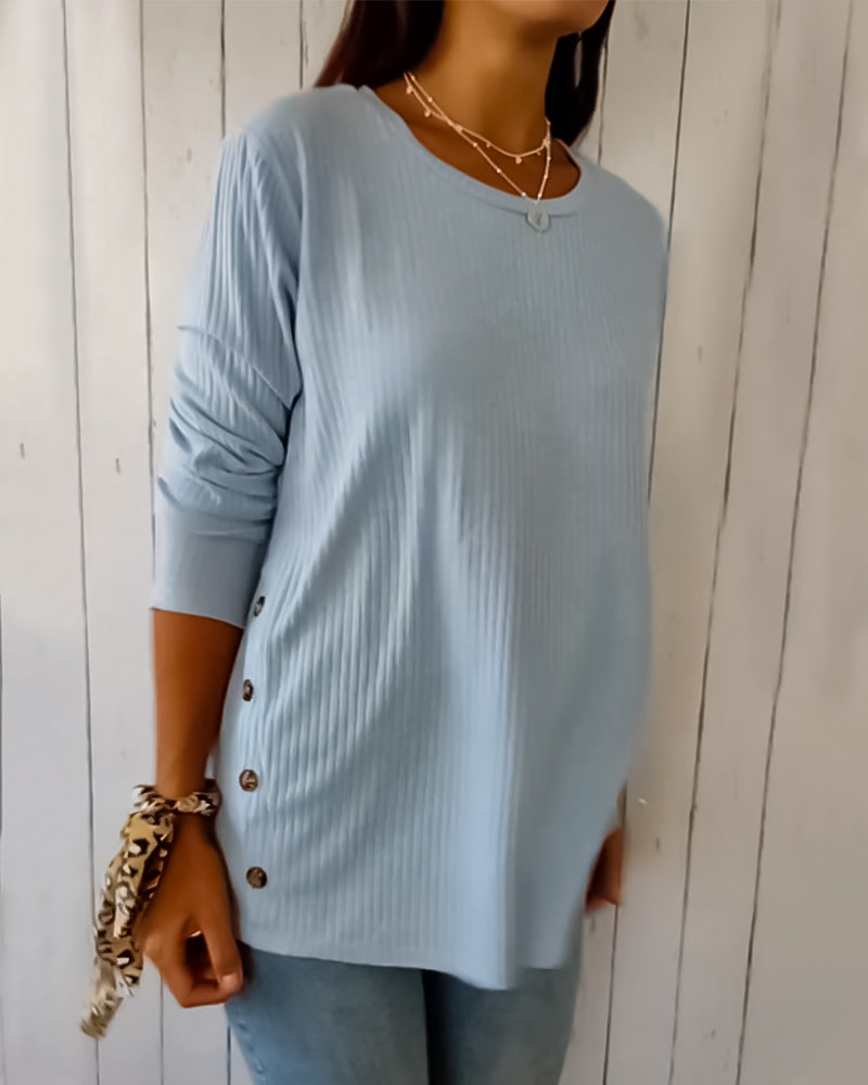 Long sleeve crew neck top