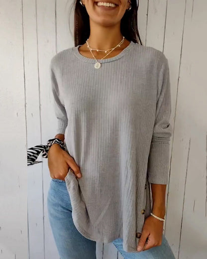 Long sleeve crew neck top