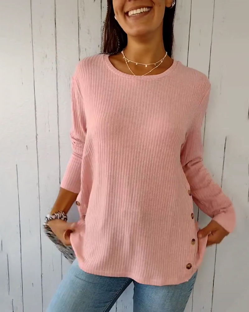 Long sleeve crew neck top
