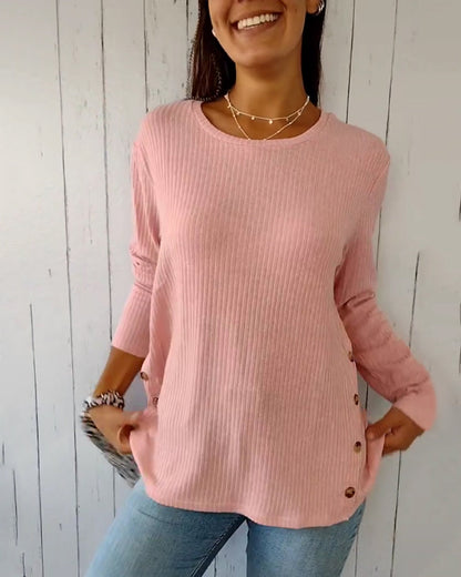 Long sleeve crew neck top