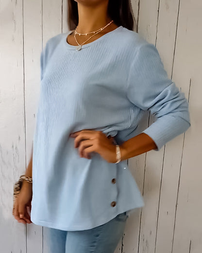 Long sleeve crew neck top