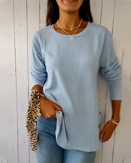 Long sleeve crew neck top