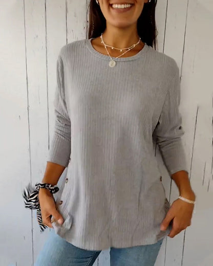 Long sleeve crew neck top