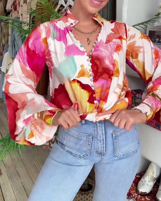 Bohemian Style Tie Dye Blouse