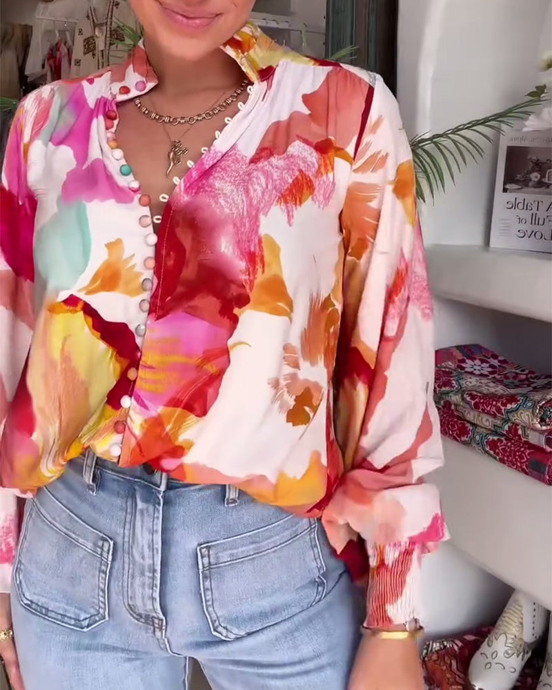 Bohemian Style Tie Dye Blouse