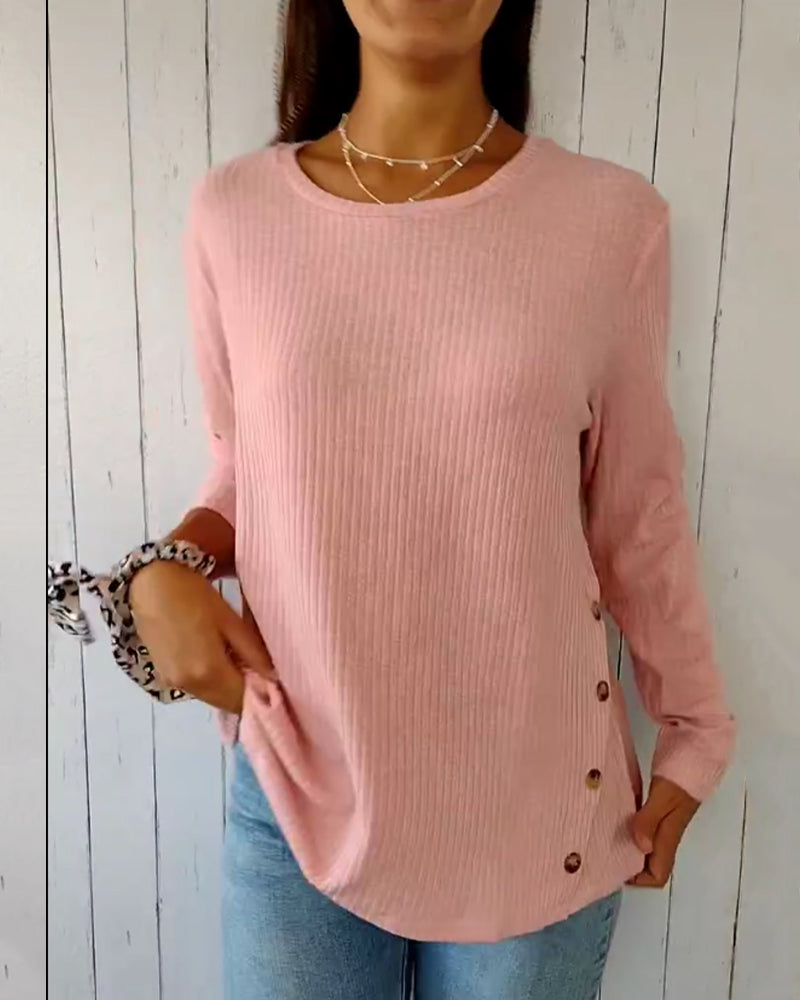 Long sleeve crew neck top