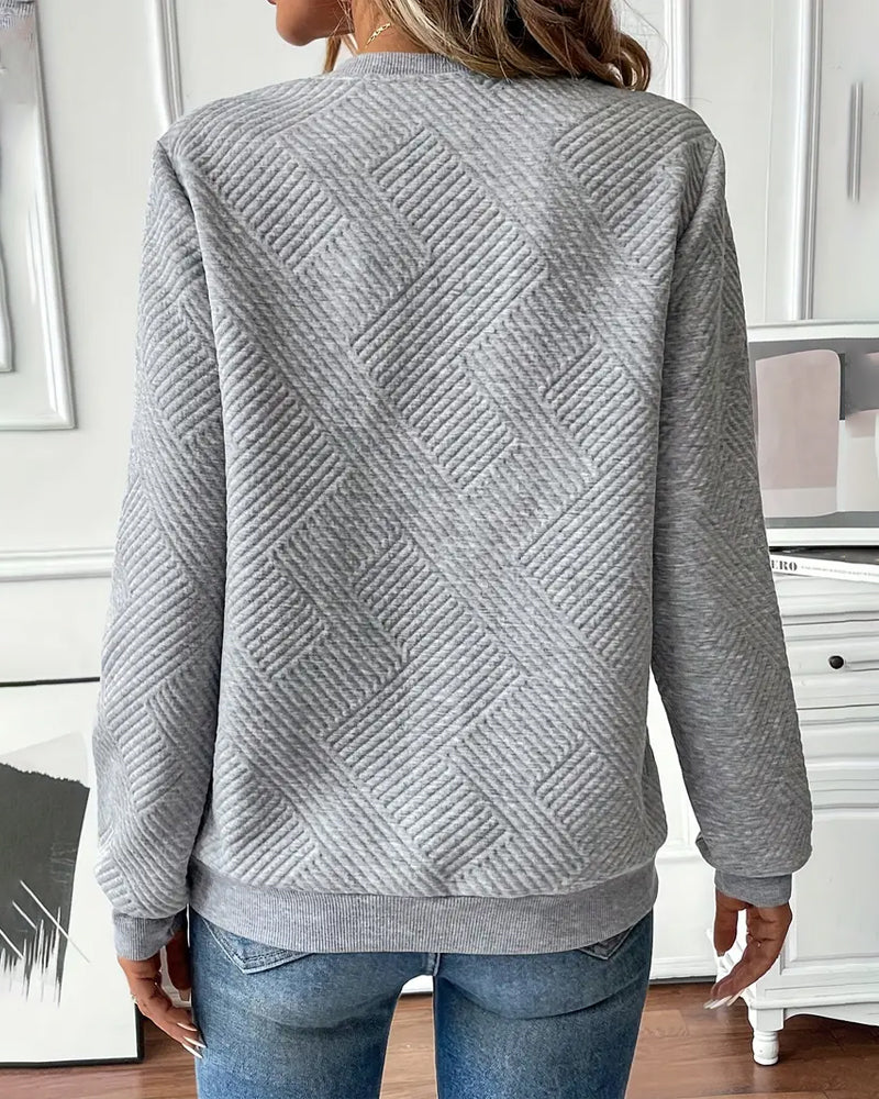 Half-Zip Casual Long Sleeve Sweatshirt
