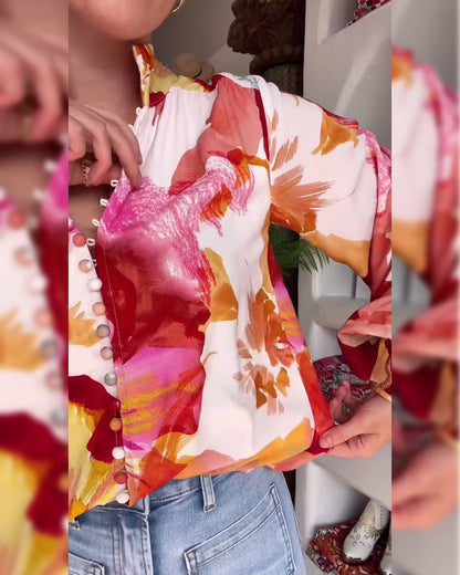 Bohemian Style Tie Dye Blouse