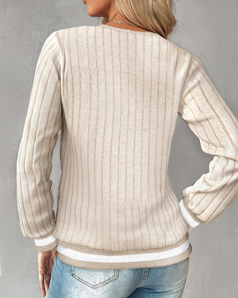 V-Neck Rhinestone-Embellished T-Shirt